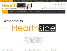 Tablet Screenshot of hearthsidedistributors.com
